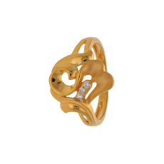 STYLISH LADIES ZIRCON STYLISH GOLD RING